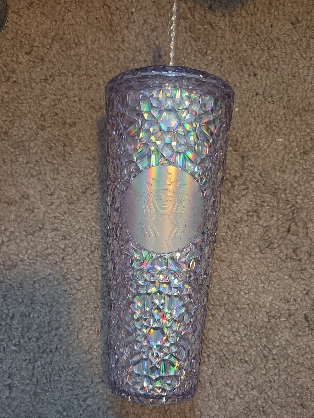Stanley Iridescent Purple Faceted Tumbler with Holographic Accents